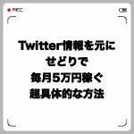 Twitter情報を元にせどりで毎月5万円稼ぐ超具体的な方法