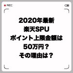 2020年最新・楽天SPUポイント上限金額は50万円?その理由は?